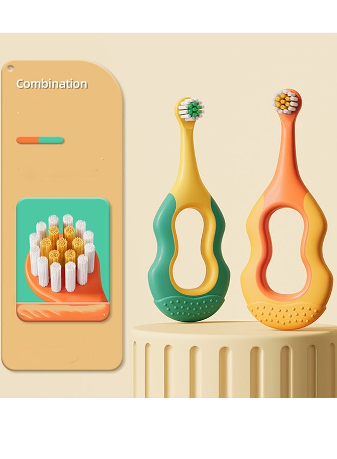 Happy D Baby Toothbrush for 0-3 Years, Safe and Sturdy, Toddler Oral Care Teether Brush, Extra Soft Bristle for Baby Teeth and Infant Gums, Dentist Recommended (4-Pack) - Image 5